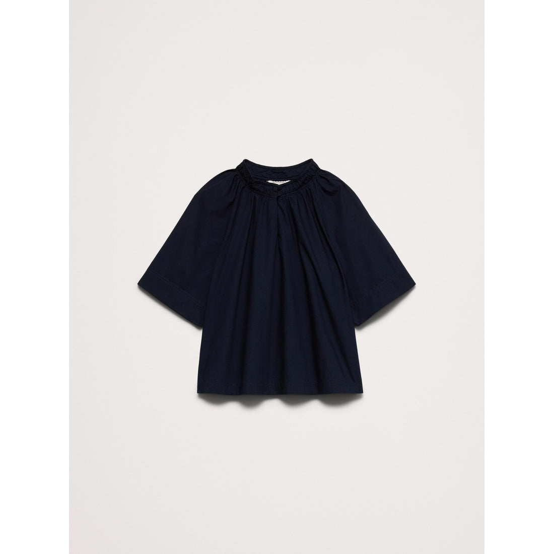 Women's Cotton Poplin Split-Neck Top