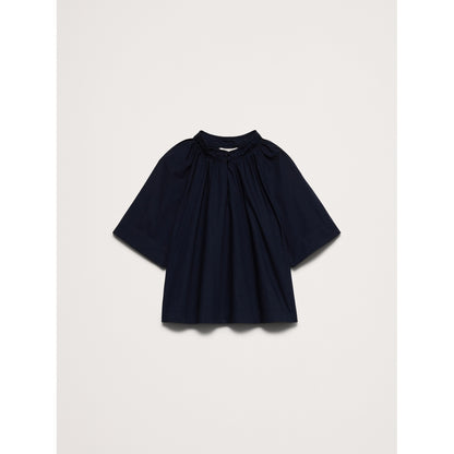 Women's Cotton Poplin Split-Neck Top