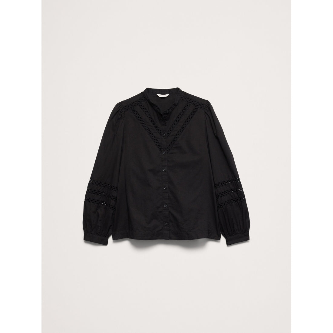 Women's Cotton Inset-Lace Blouse