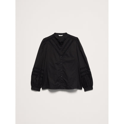 Women's Cotton Inset-Lace Blouse
