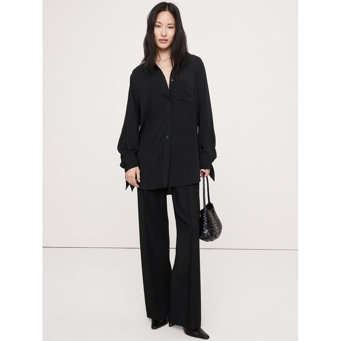 Women's Georgette Tie-Cuff Shirt