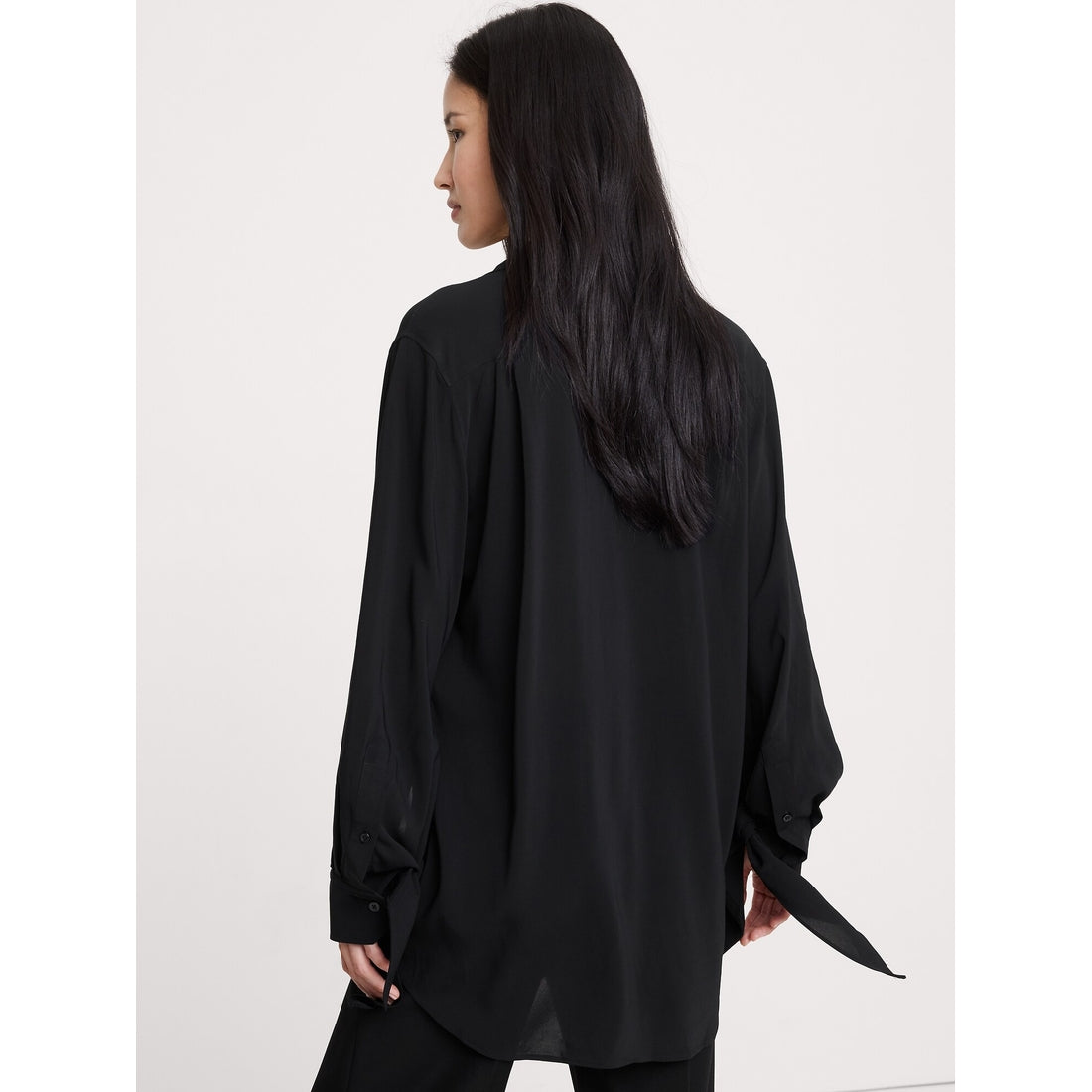 Women's Georgette Tie-Cuff Shirt