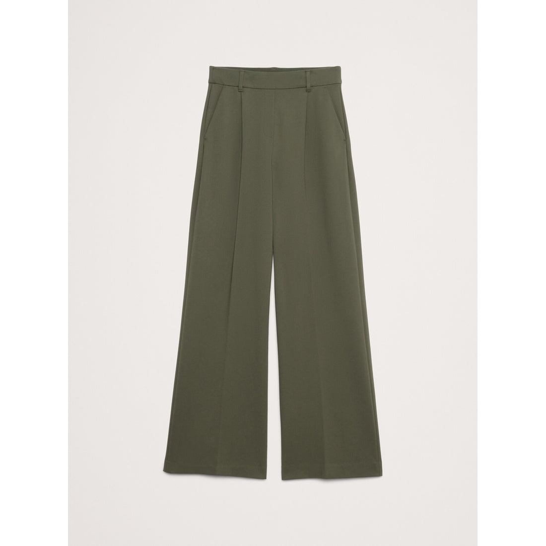 Women's High-Rise Wide-Leg Drapey Ponte Pull-On Pant