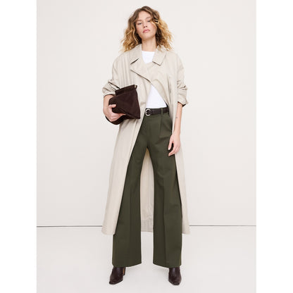 Women's High-Rise Wide-Leg Drapey Ponte Pull-On Pant
