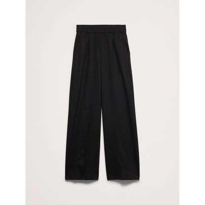 Women's High-Rise Wide-Leg Drapey Ponte Pull-On Pant