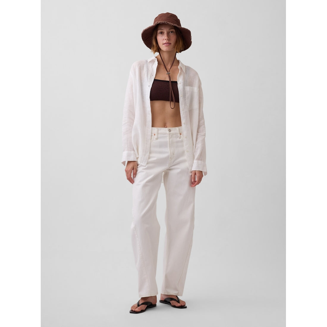 Women's Frayed Bucket Hat