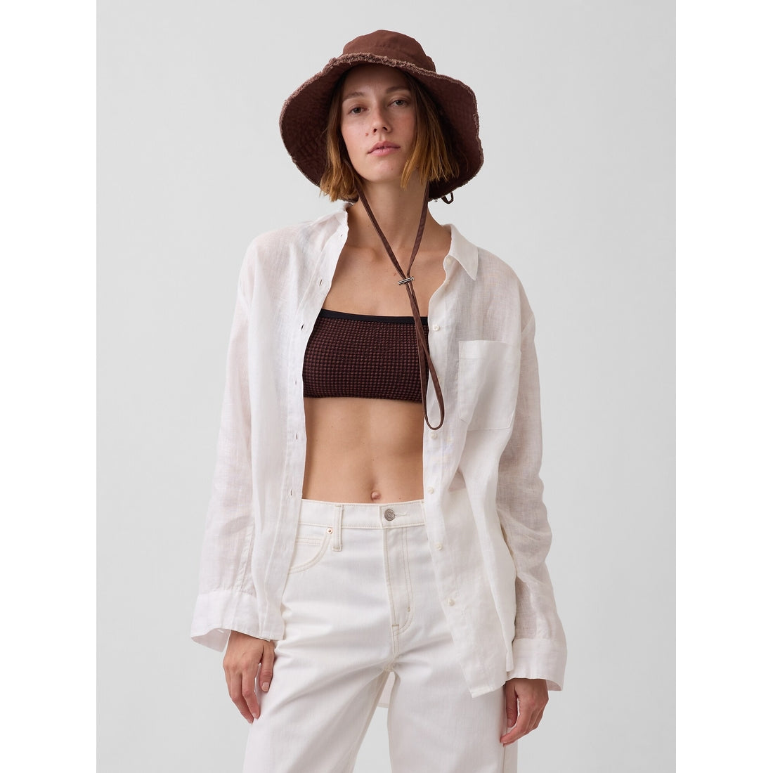Women's Frayed Bucket Hat