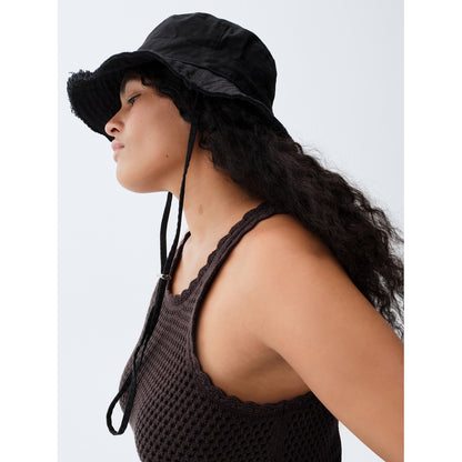 Women's Frayed Bucket Hat