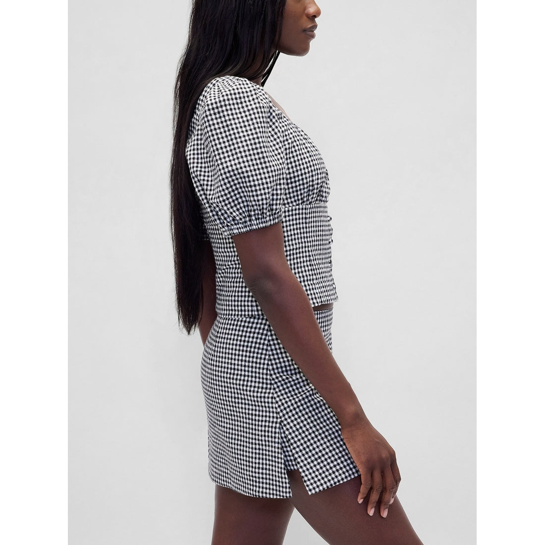 Women's Low Rise Linen-Blend Mini Skort