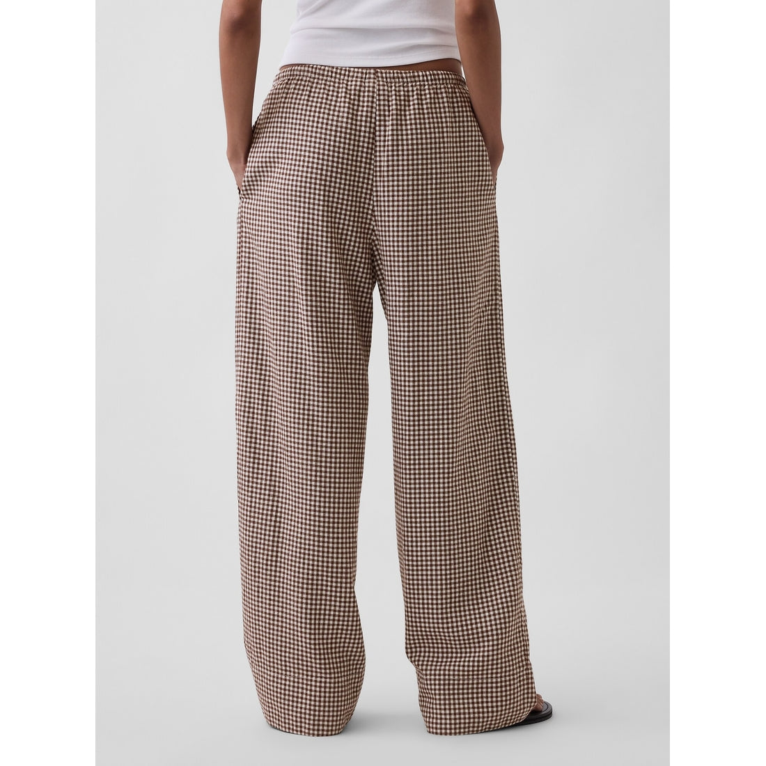 Women's Linen-Blend Easy Wide-Leg Pants