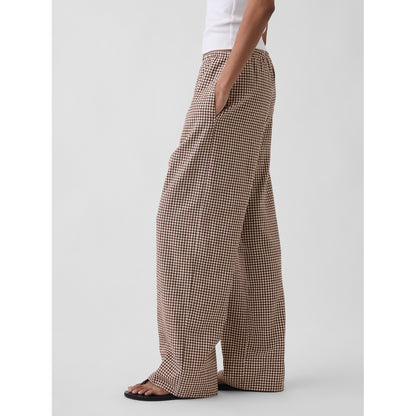 Women's Linen-Blend Easy Wide-Leg Pants