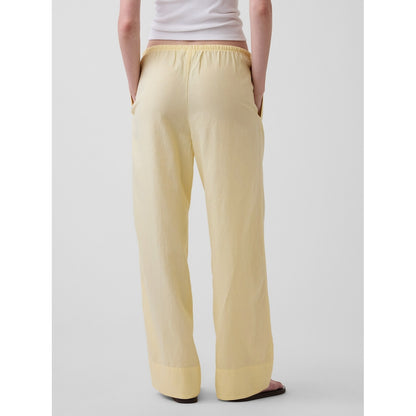 Women's Linen-Blend Easy Wide-Leg Pants