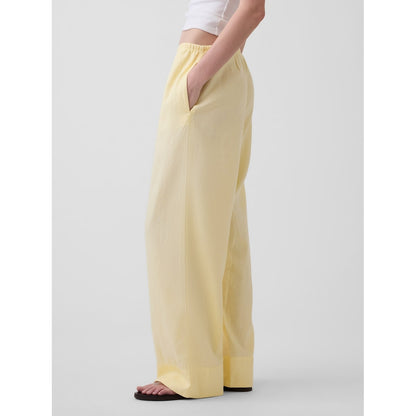 Women's Linen-Blend Easy Wide-Leg Pants
