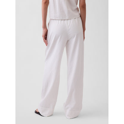 Women's Linen-Blend Easy Wide-Leg Pants