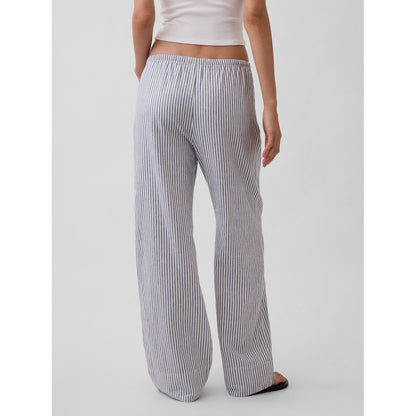 Women's Linen-Blend Easy Wide-Leg Pants