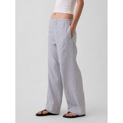 Women's Linen-Blend Easy Wide-Leg Pants