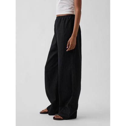 Women's Linen-Blend Easy Wide-Leg Pants