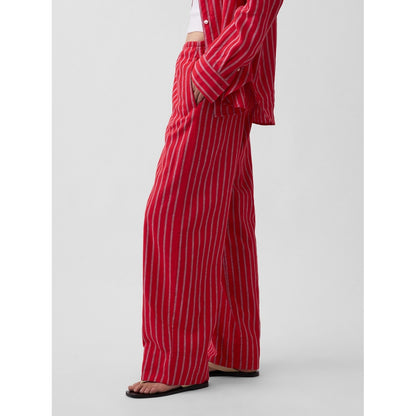 Women's Linen-Blend Easy Wide-Leg Pants