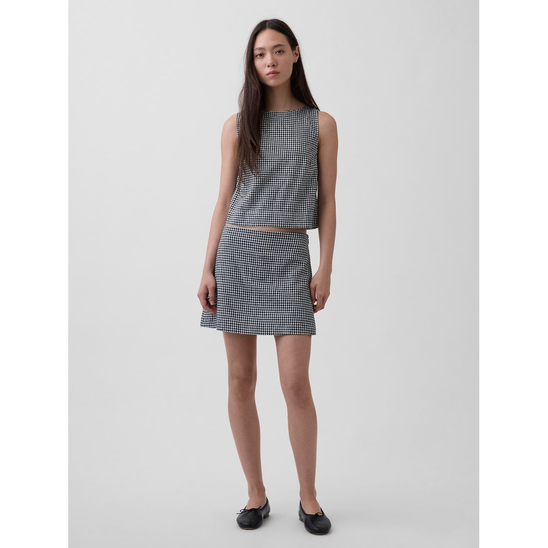 Women's Linen-Blend Mini Skort