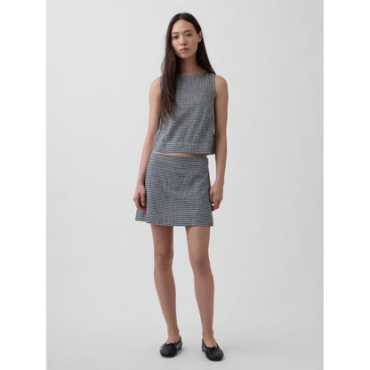 Women's Linen-Blend Mini Skort