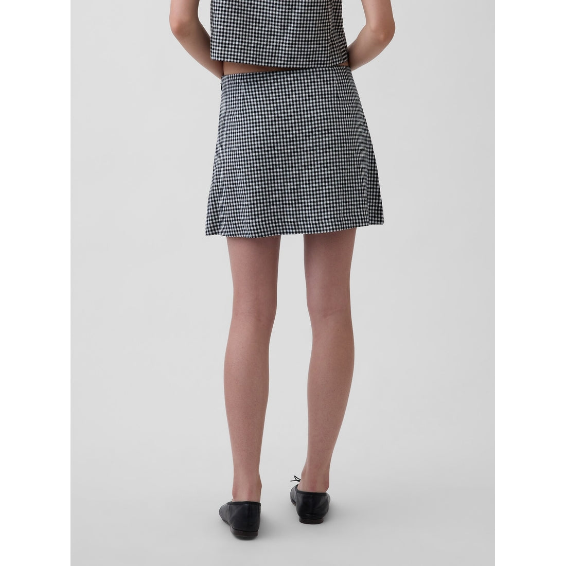 Women's Linen-Blend Mini Skort