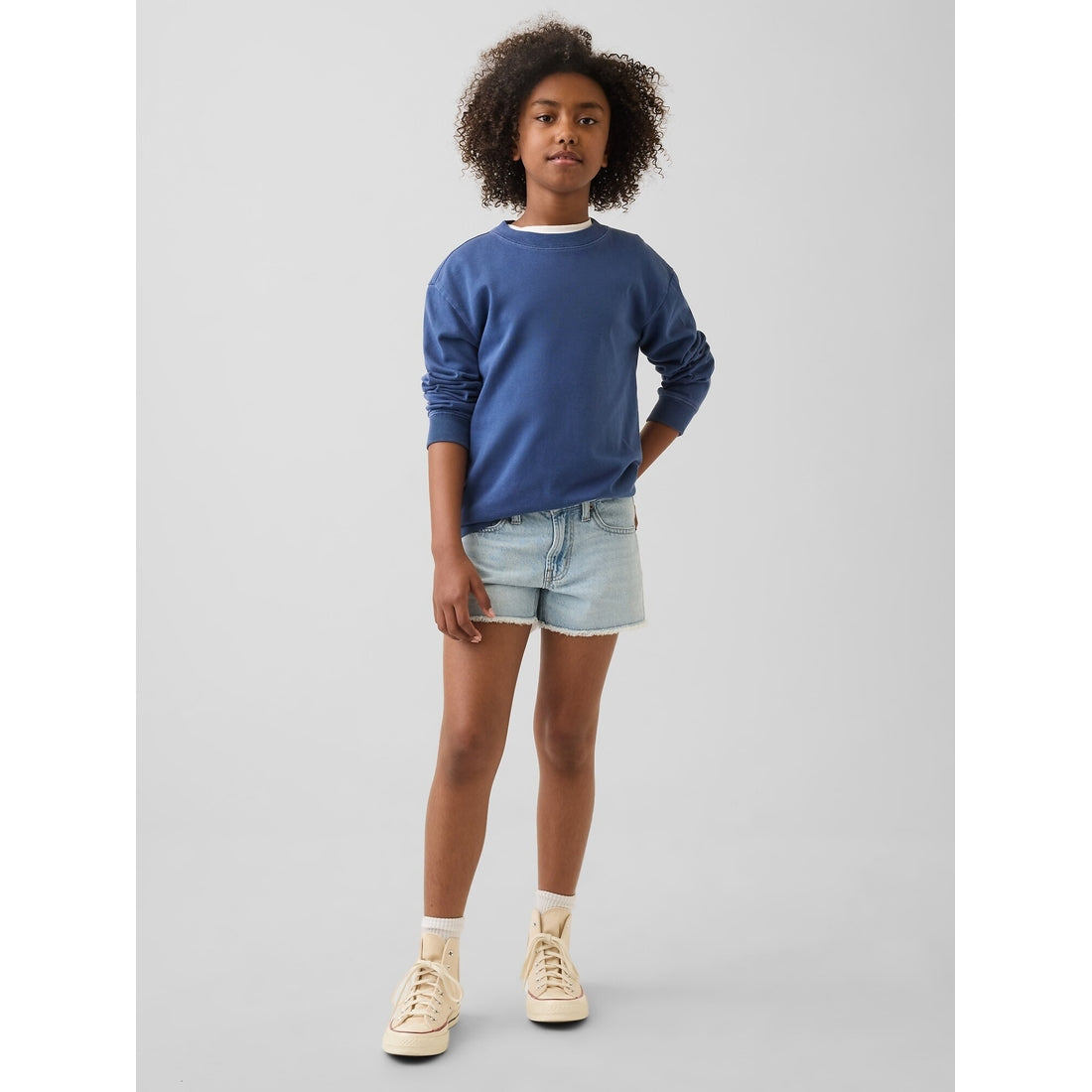 Girls' Low Rise Stride Denim Shorts