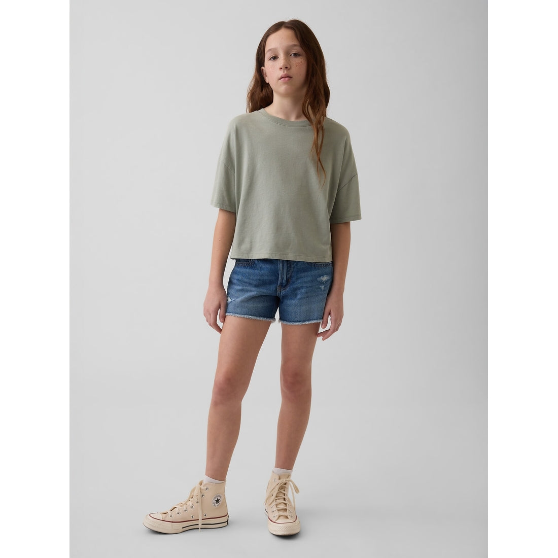 Girls' Low Rise Stride Denim Shorts