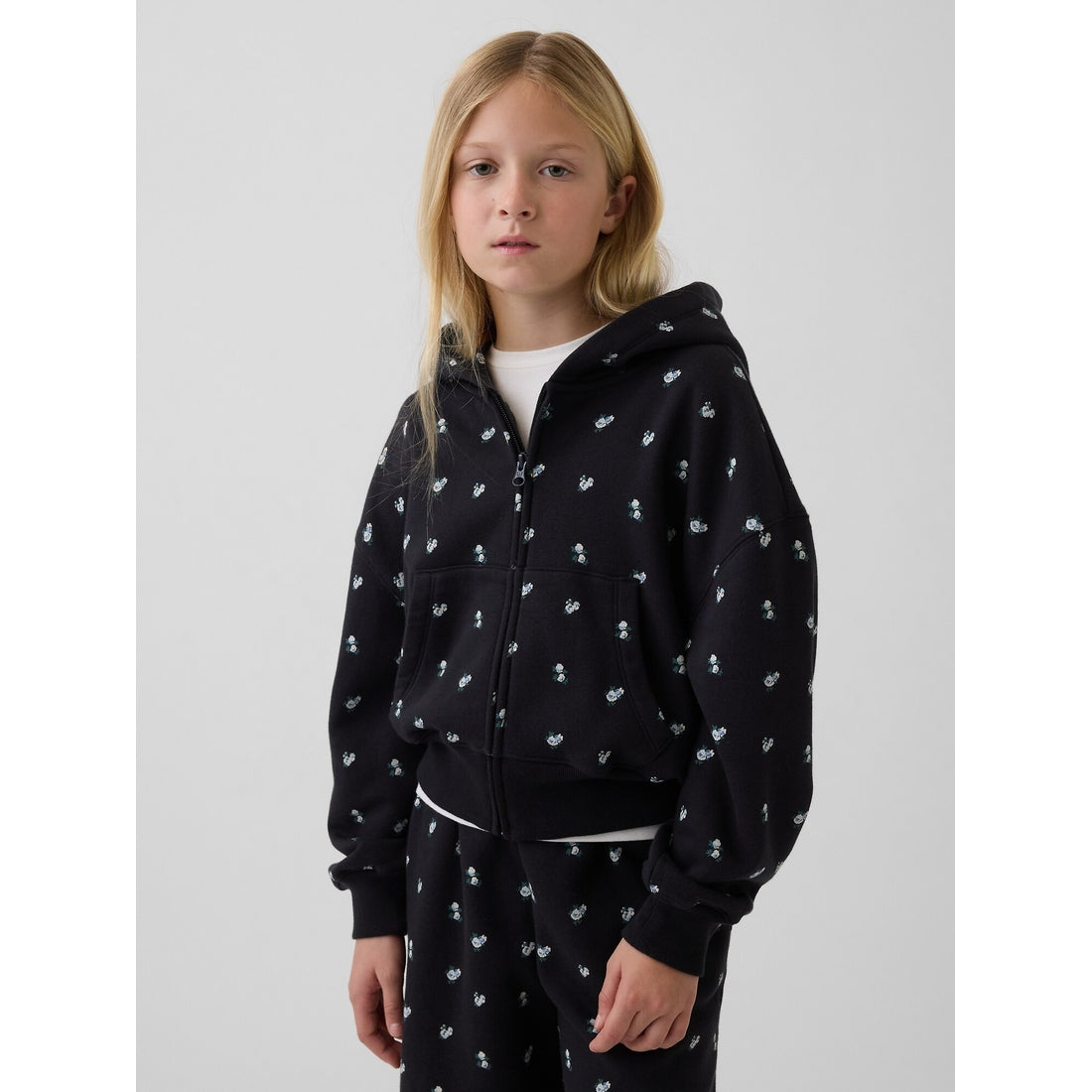 Girls' Vintagesoft Oversized Logo Zip Hoodie