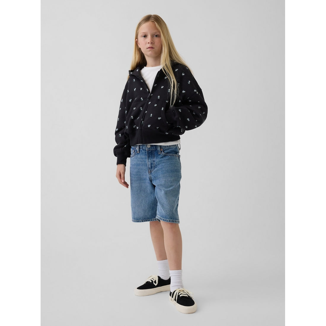 Girls' Vintagesoft Oversized Logo Zip Hoodie