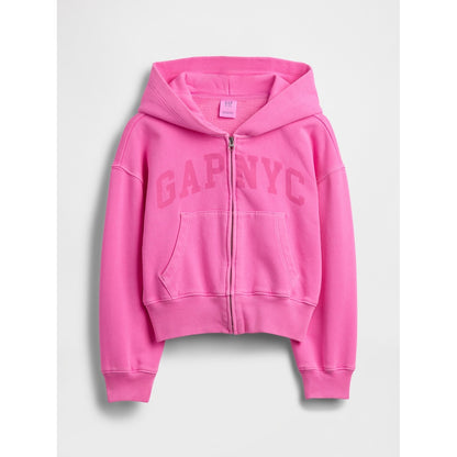Girls' Vintagesoft Oversized Logo Zip Hoodie