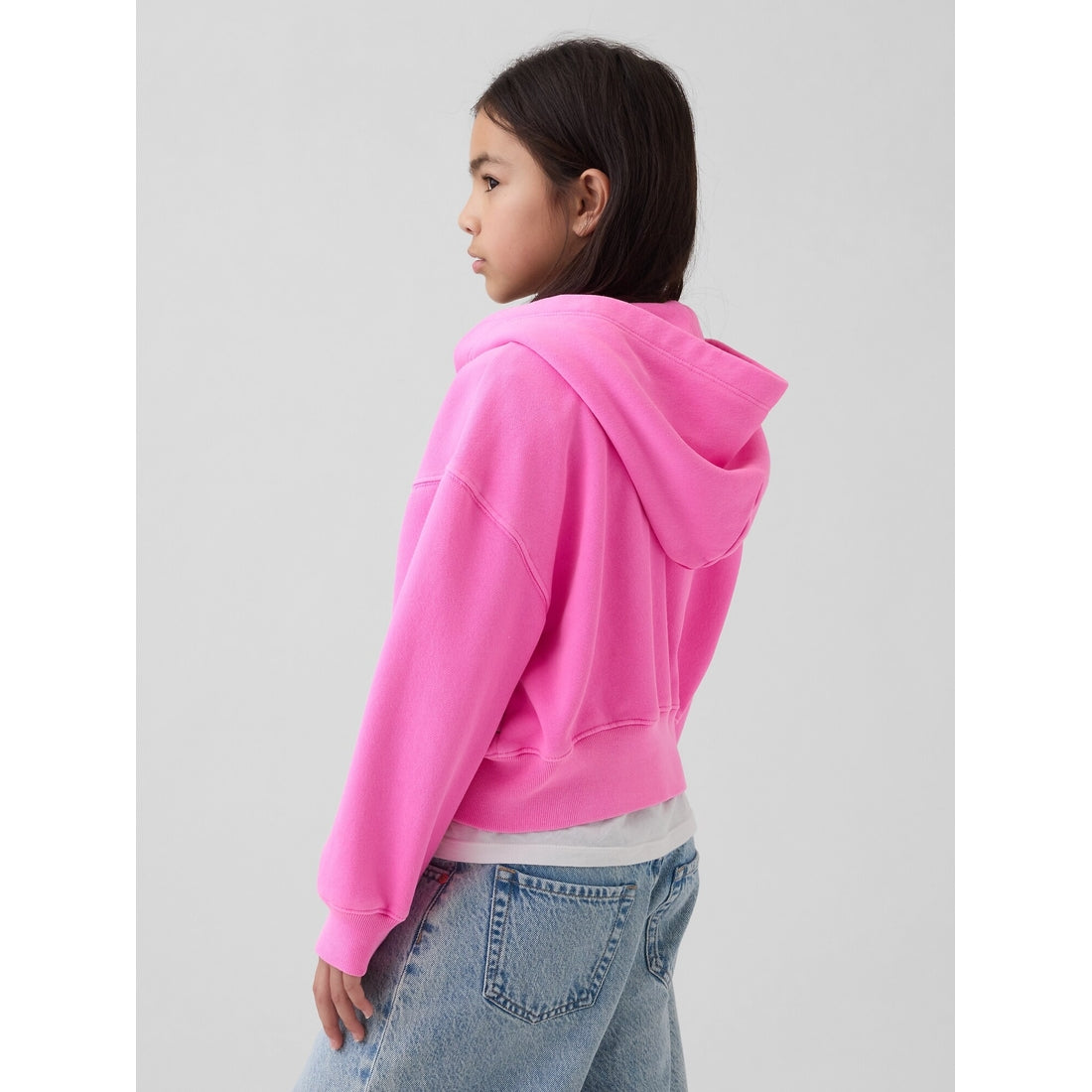 Girls' Vintagesoft Oversized Logo Zip Hoodie