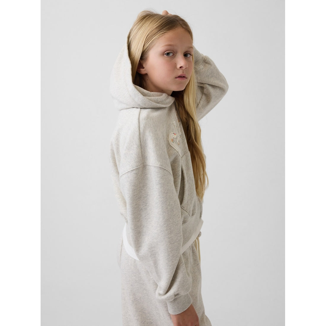 Girls' Vintagesoft Oversized Logo Zip Hoodie
