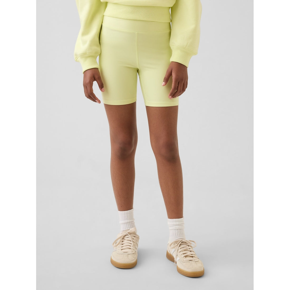 Girls' Quick-Dry Rib Bike Shorts