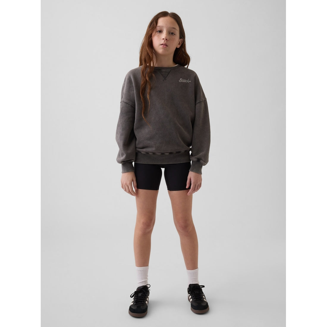 Girls' Quick-Dry Rib Bike Shorts