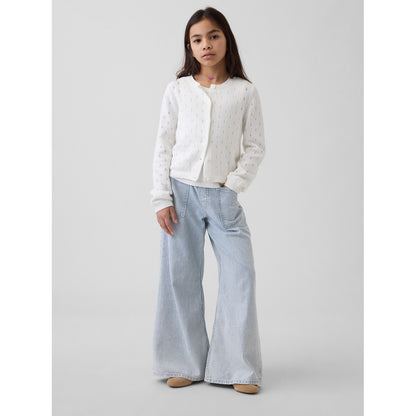 Girls' Pointelle Cardigan Sweater