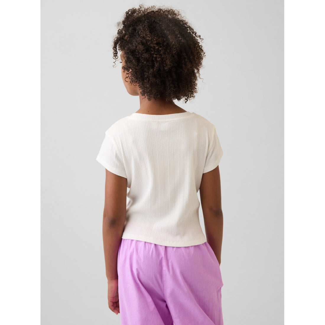Girls' Variegated Rib Fitted T-Shirt