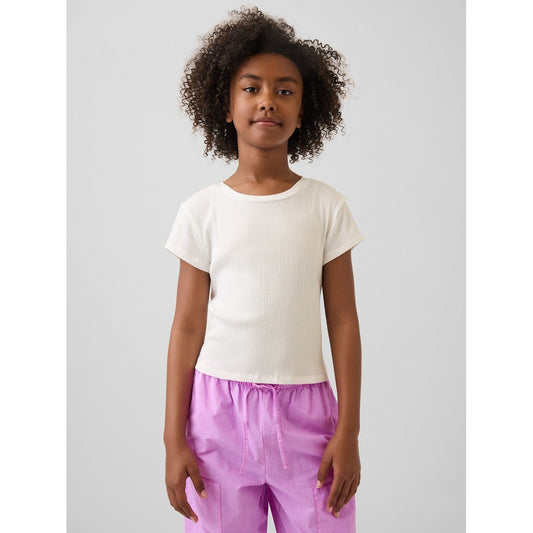 Girls' Variegated Rib Fitted T-Shirt