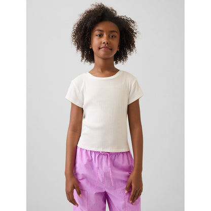 Girls' Variegated Rib Fitted T-Shirt