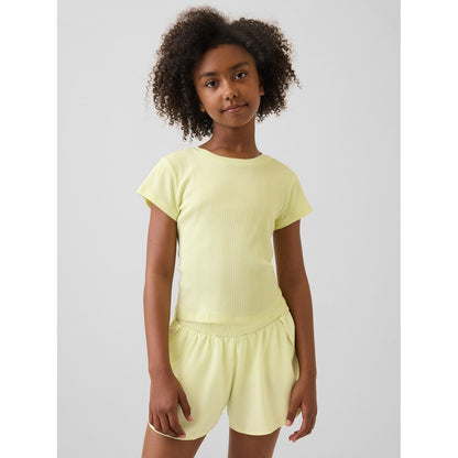 Girls' Variegated Rib Fitted T-Shirt