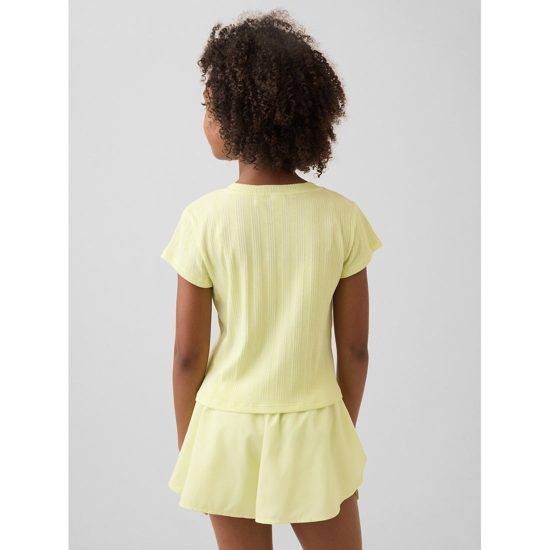 Girls' Variegated Rib Fitted T-Shirt