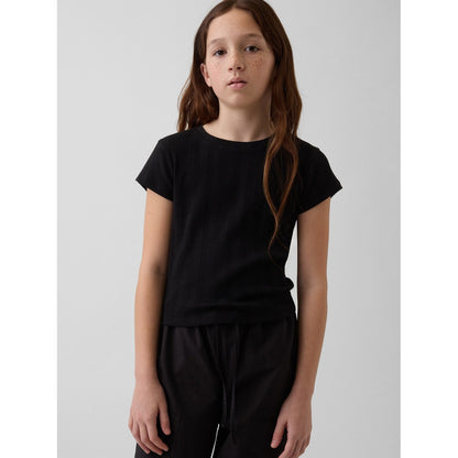 Girls' Variegated Rib Fitted T-Shirt