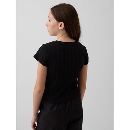 Girls' Variegated Rib Fitted T-Shirt