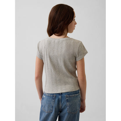 Girls' Variegated Rib Fitted T-Shirt