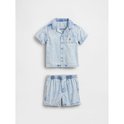 Baby Denim Stripe Outfit Set