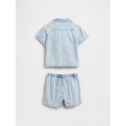 Baby Denim Stripe Outfit Set