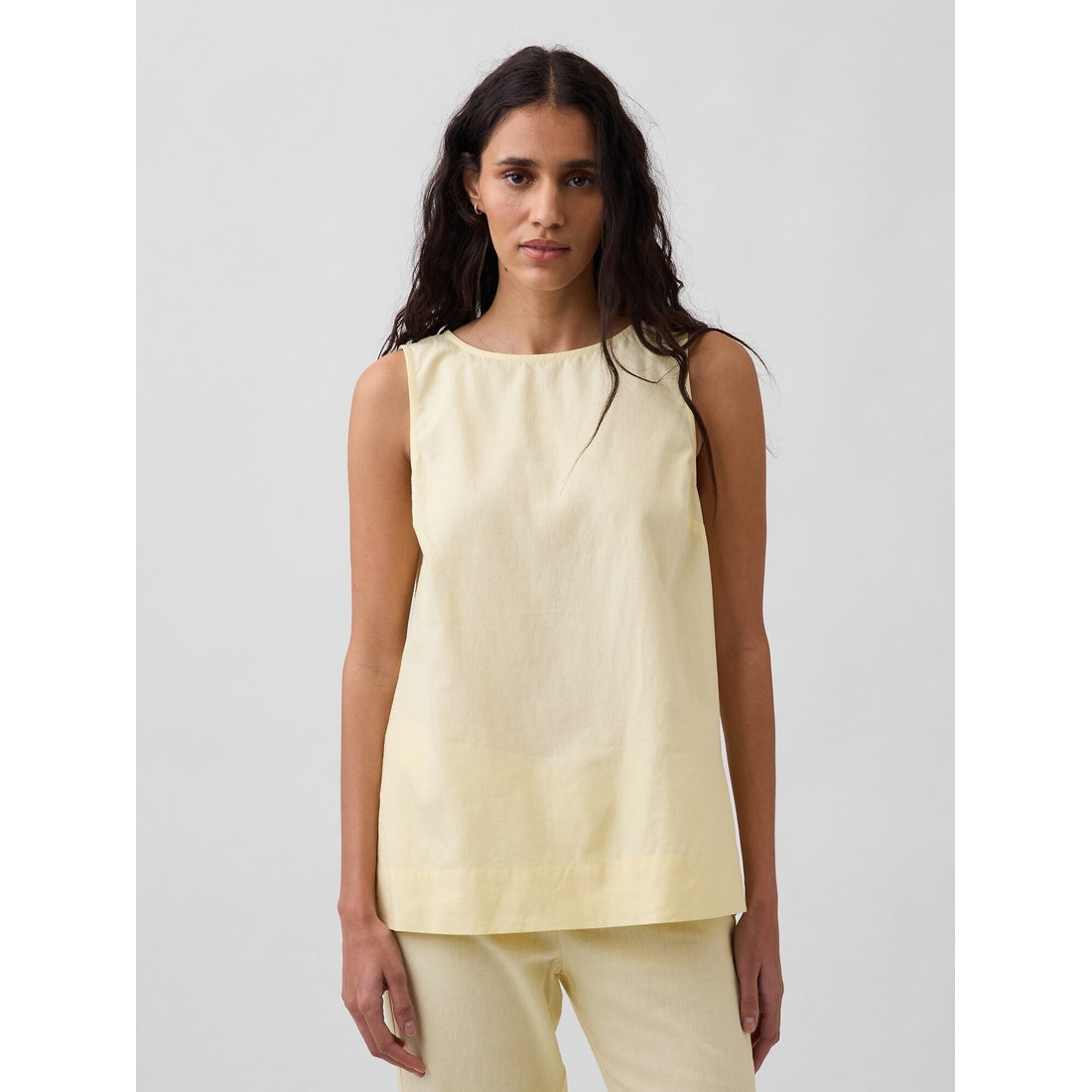Women's Linen-Blend Shell Tank Top
