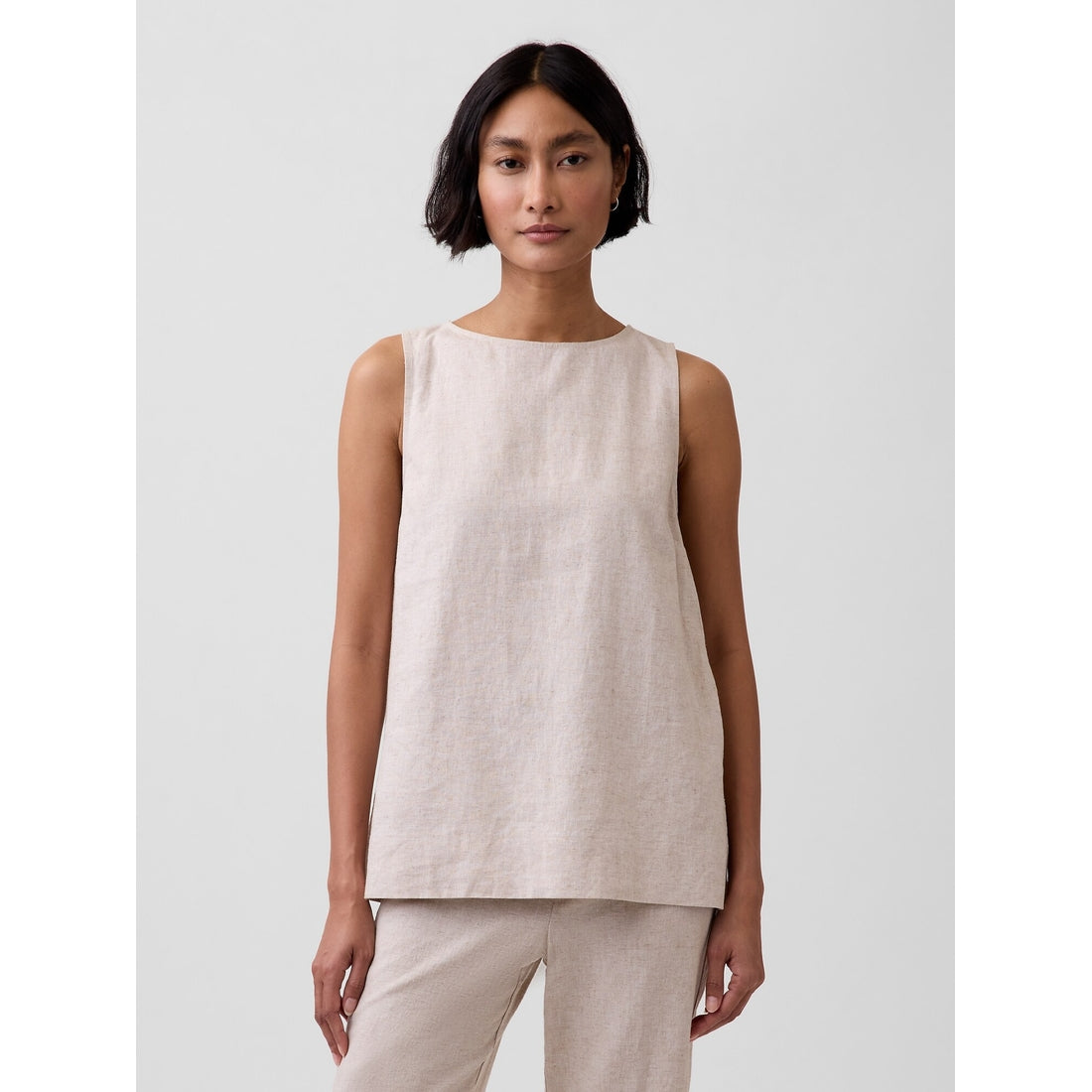 Women's Linen-Blend Shell Tank Top