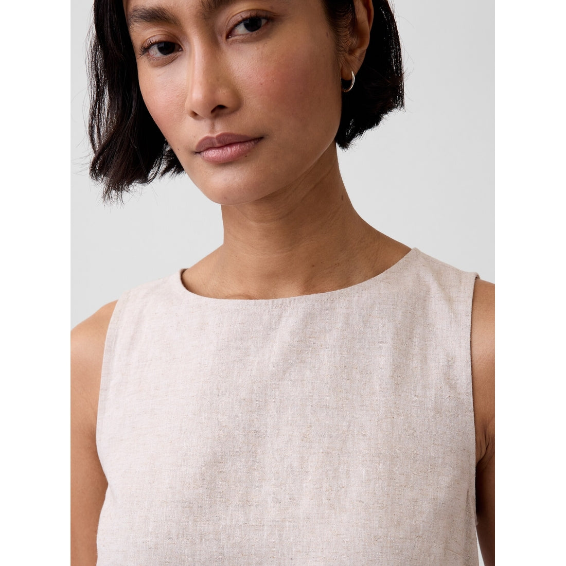 Women's Linen-Blend Shell Tank Top