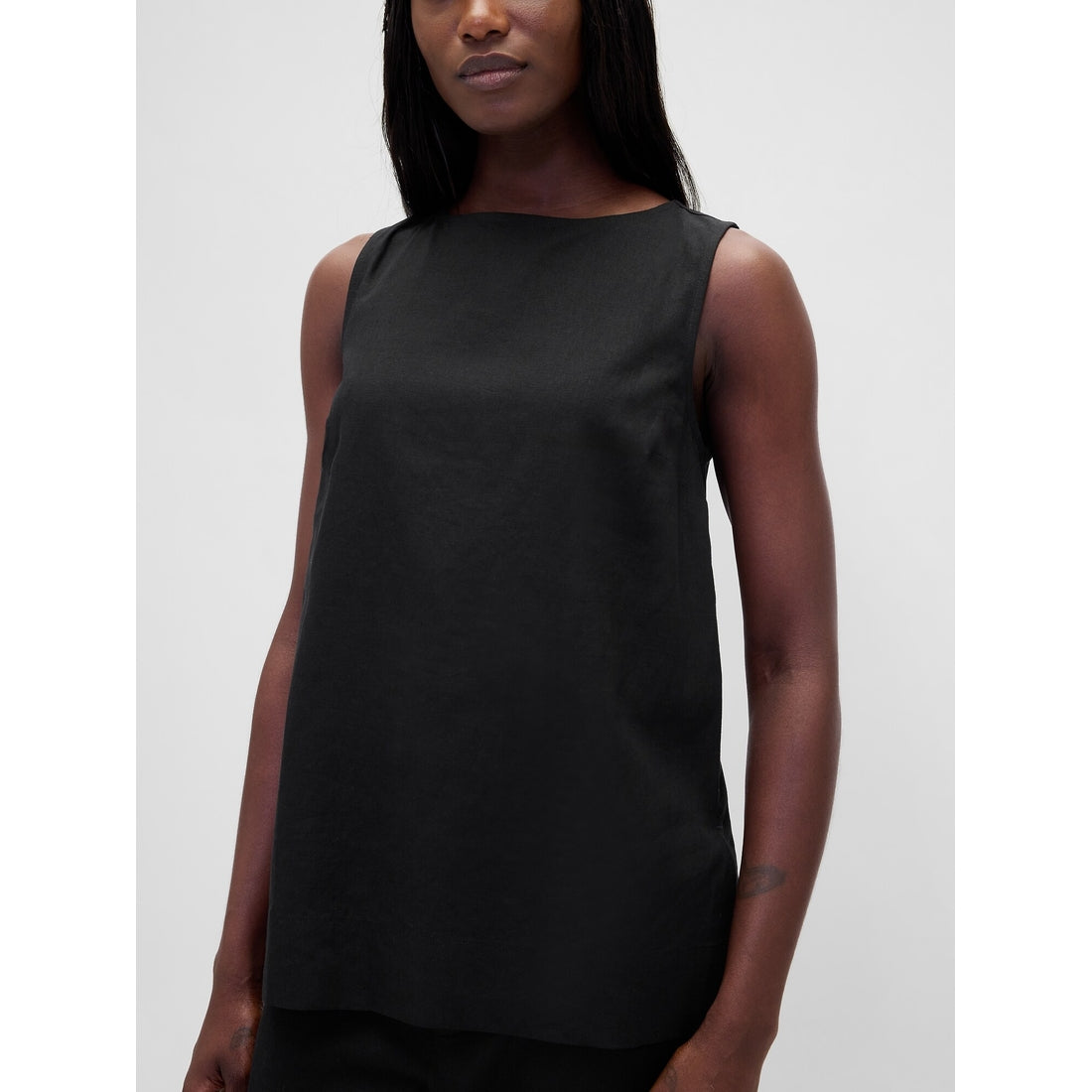 Women's Linen-Blend Shell Tank Top