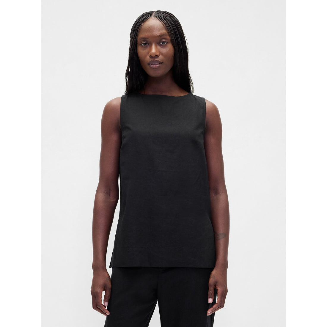 Women's Linen-Blend Shell Tank Top